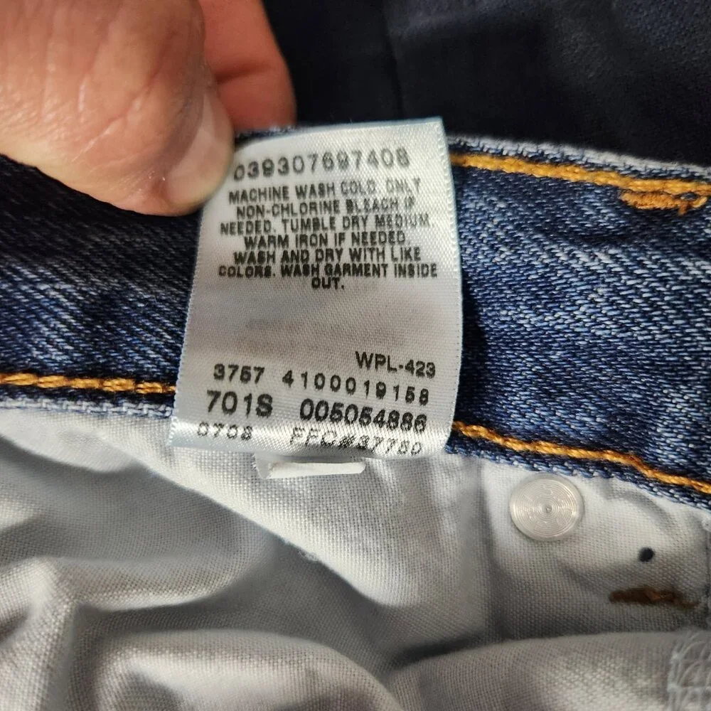 Levis 505 Jeans Mens 34x34‎ Blue Regular Fit Straight Leg Medium Wash Zip Fly